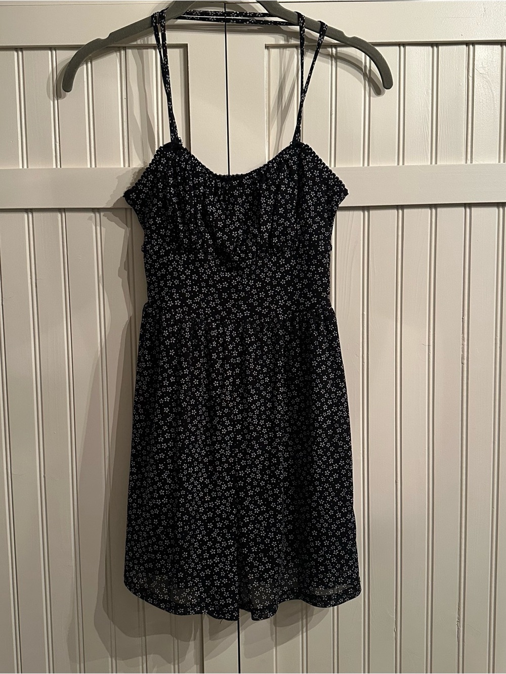 Forever 21 Black Floral Spaghetti Strap Romper